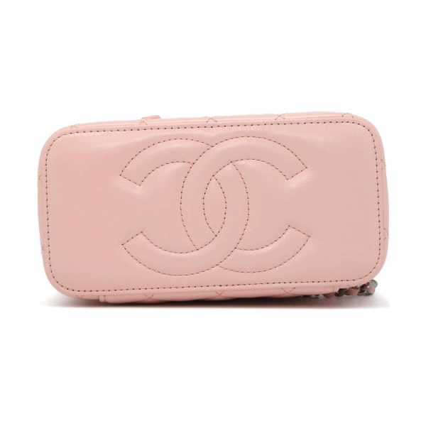 9404342 04 CHANEL Matelasse Vanity Bag Chain Bag Coco Mark Lambskin