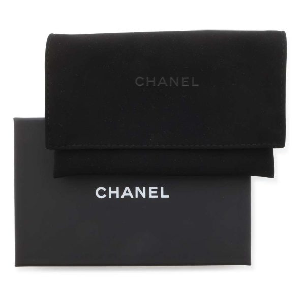 9407763 08 CHANEL Matelasse Card Case CocoMark Caviar Skin Black