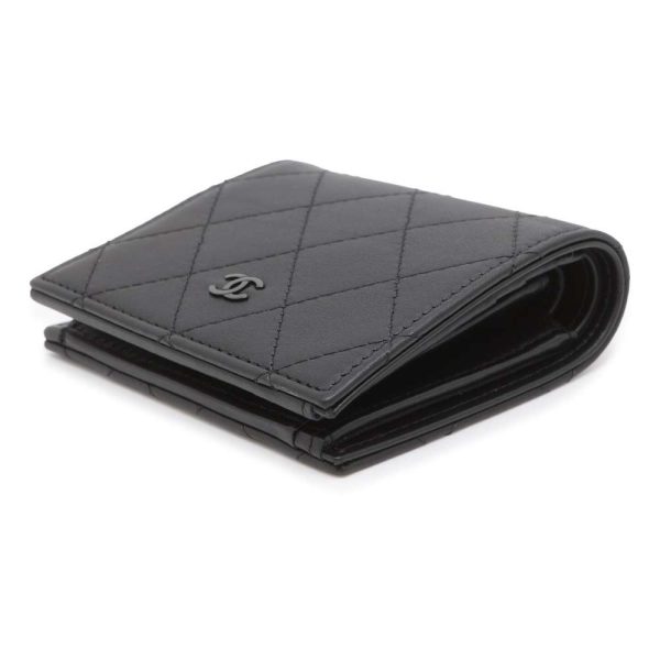 9408937 02 CHANEL CocoMark Matelasse Small Wallet Black