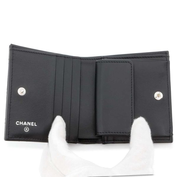 9408937 04 CHANEL CocoMark Matelasse Small Wallet Black