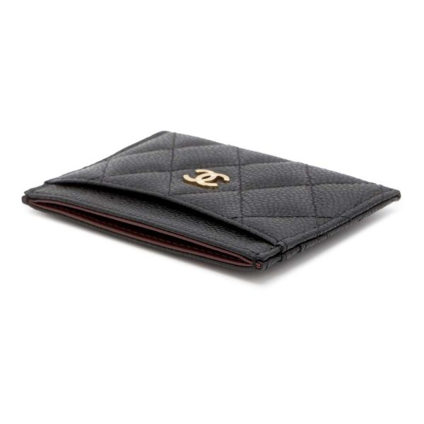 9410886 02 Chanel Card Case Matelasse Lambskin Black