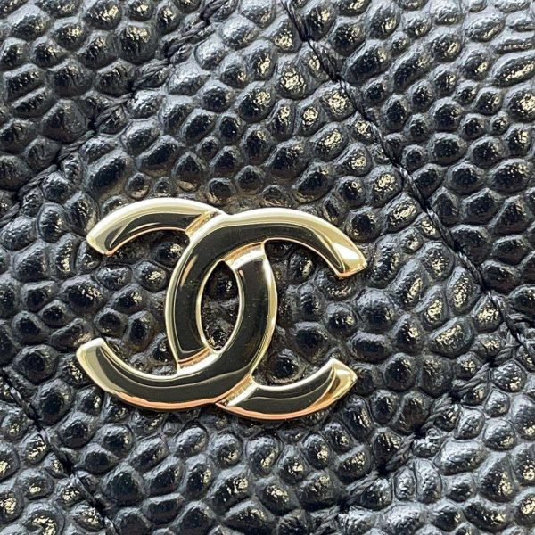 9410886 06 CHANEL Matelasse Coco Mark Pass Card Holder Pass Case Black