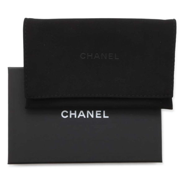 9410886 09 CHANEL Matelasse Coco Mark Pass Card Holder Pass Case Black