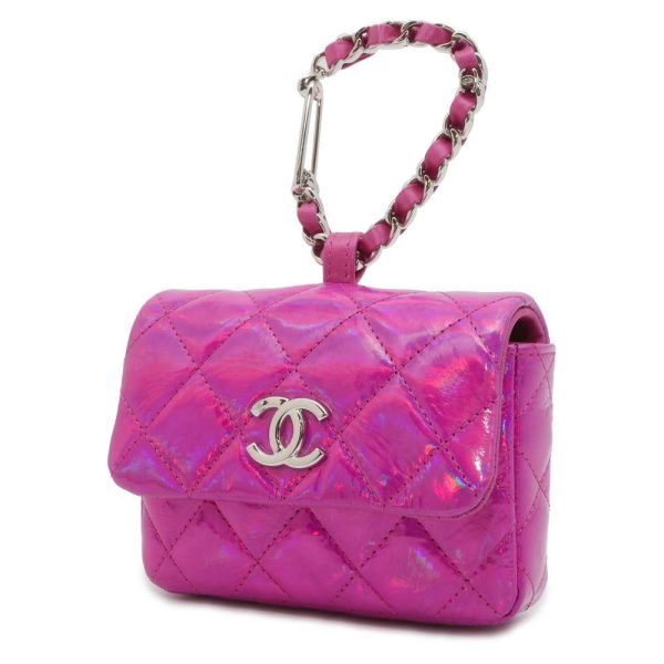 9417601 01 CHANEL Matelasse Cocomark Patent Accessory Case