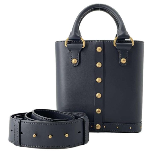 9417649 01 Christian Dior Studded Calf Handbag Black