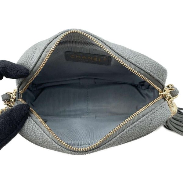 9419131 05 Chanel Chain Shoulder Bag Matelasse Soft Caviar Skin Black