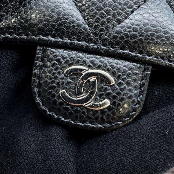 9426771 07 CHANEL Wallet Small Flap Wallet Caviar Skin Black