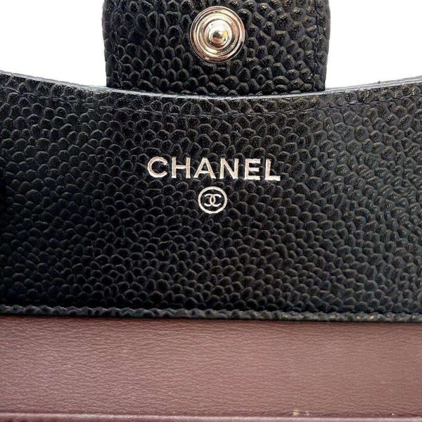 9426771 13 CHANEL Wallet Small Flap Wallet Caviar Skin Black