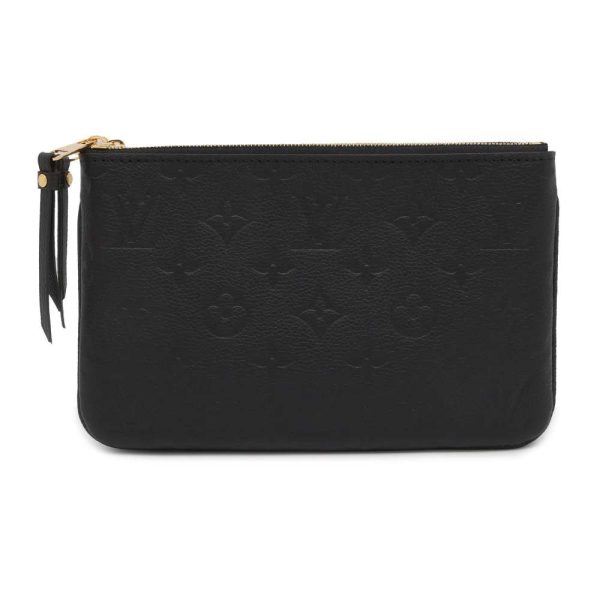 9427686 01 Louis Vuitton Chain Shoulder Bag Empreinte Double Zip Black