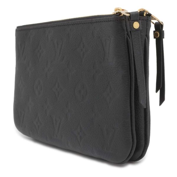 9427686 02 Louis Vuitton Chain Shoulder Bag Empreinte Double Zip Black