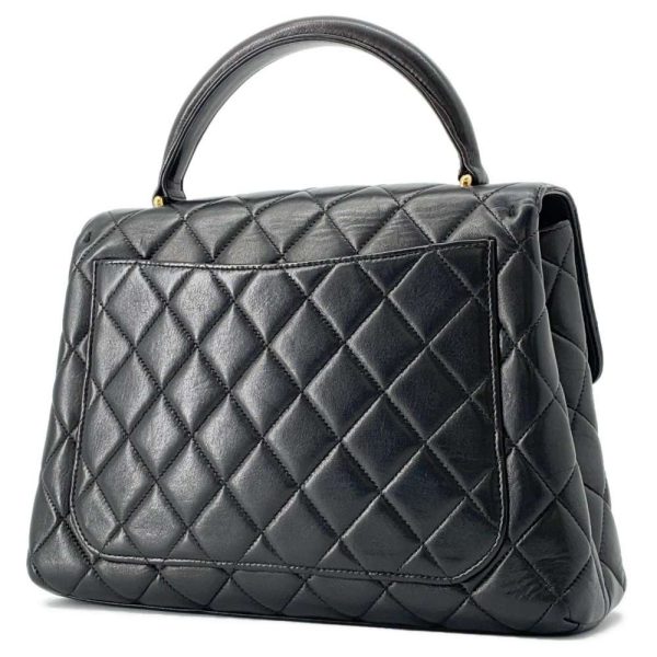 9428027 02 CHANEL Handbag Matelasse Coco Mark Lambskin Bag Black