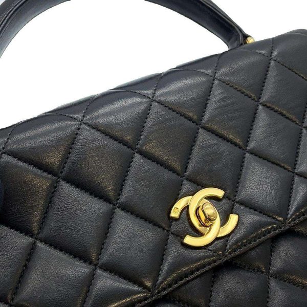 9428027 06 CHANEL Handbag Matelasse Coco Mark Lambskin Bag Black