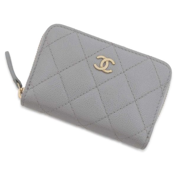 9430945 01 CHANEL Coin Case CocoMark Zip Coin Caviar Skin Wallet