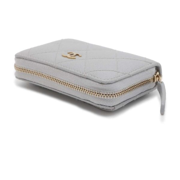 9430945 02 CHANEL Coin Case CocoMark Zip Coin Caviar Skin Wallet