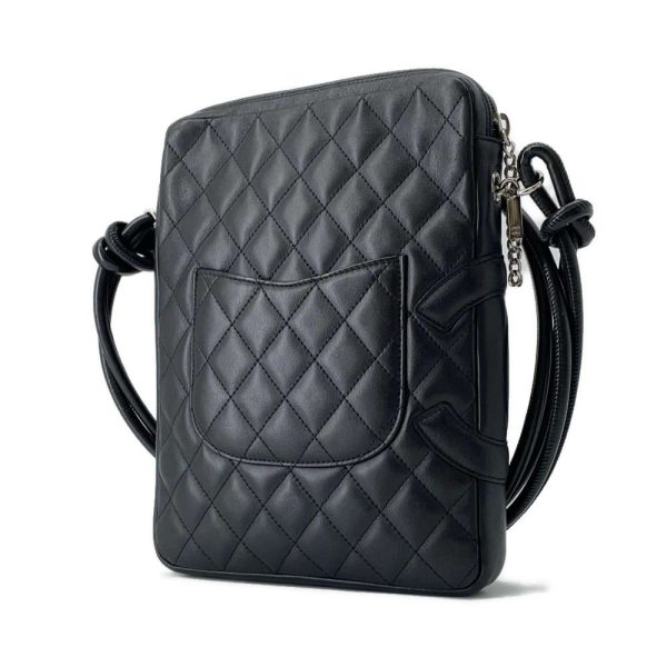 9431232 02 CHANEL Shoulder Bag Cambon Line CocoMark Calfskin Black