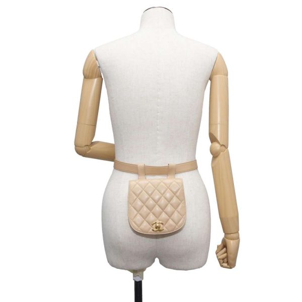 9432321 04 CHANEL Waist Bag Matelasse Coco Mark Lambskin Body Bag