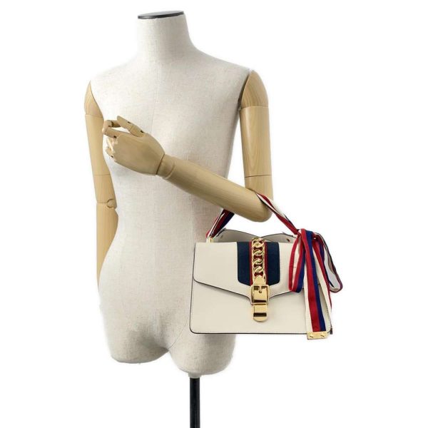 9435933 05 Gucci Sylvie 2way Handbag White