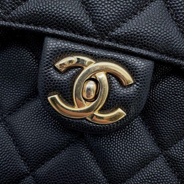 9438989 09 CHANEL Chain Bag Small Vanity Coco Mark Caviar Skin Black