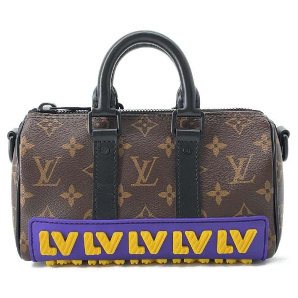 9441170 01 Louis Vuitton Keepall XS Handbag MonogramLV Rubber Black