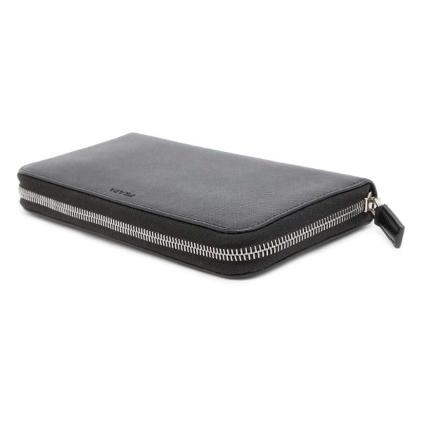 9441309 02 Prada Saffiano Long Wallet Black