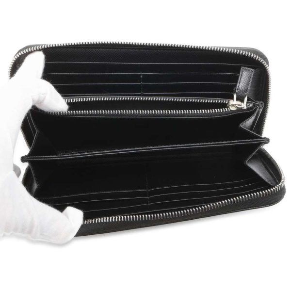 9441309 04 Prada Saffiano Long Wallet Black