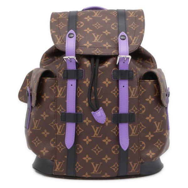 9441392 01 Louis Vuitton Christopher PM Backpack Monogram Macassar Black