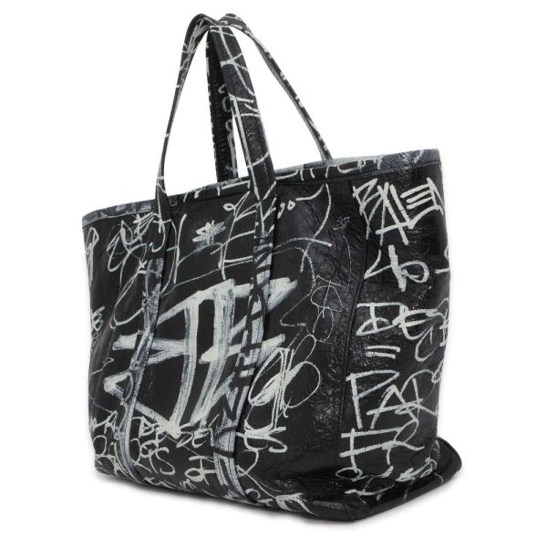 9442771 02 Balenciaga Barbes Medium Tote Bag Black White