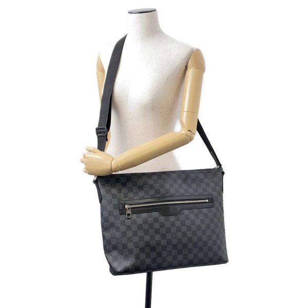 9444737 04 Louis Vuitton Mic MM Shoulder Bag Damier Graphite Black