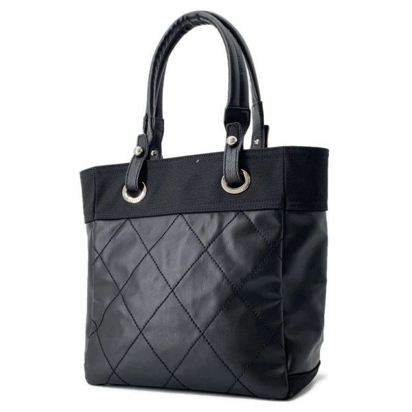 9444799 02 CHANEL Tote Paris Biarritz PM Matelasse CocoMark Black