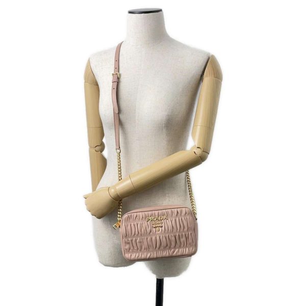 9449824 04 Prada Lambskin Chain Shoulder Bag Pink