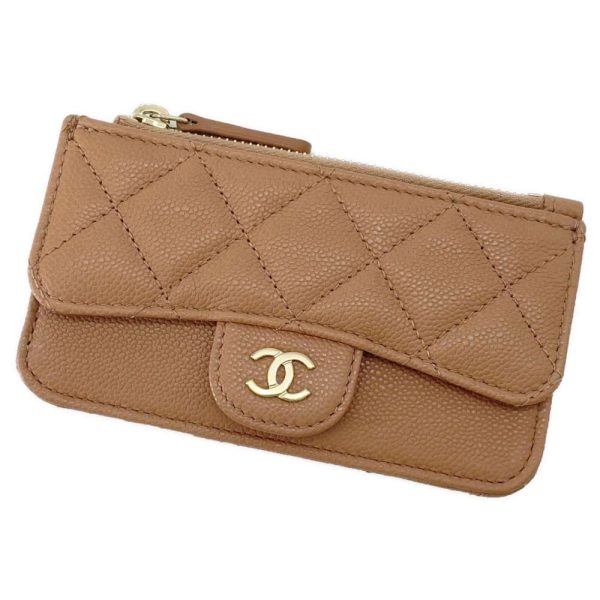 9452985 01 CHANEL Matelasse Caviar Skin Zip Card Case