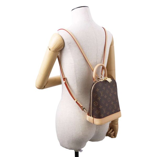 9454446 05 Louis Vuitton Alma Backpack Rucksack Monogram Brown