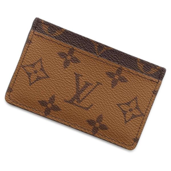 9455023 01 Louis Vuitton Porte Carte Card Case Monogram Reverse Brown