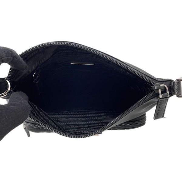 9458734 05 Prada Nylon Shoulder Bag Black