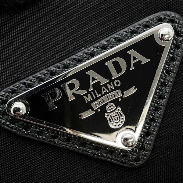 9458734 10 Prada Nylon Shoulder Bag Black