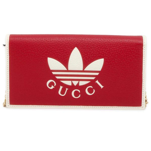 9459922 01 Gucci Chain Wallet Adidas Interlocking G Trefoil White