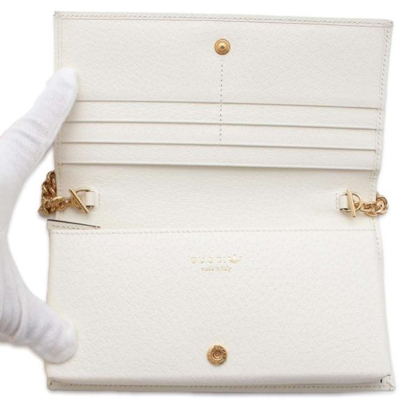 9459922 05 Gucci Adidas Collaboration Trefoil Chain Wallet White