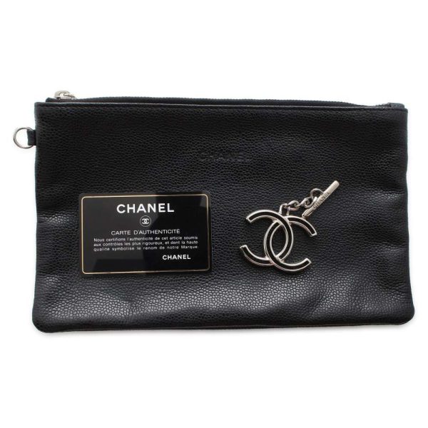 9461529 14 CHANEL Chain Tote Quilted CocoMark On the Road Caviar Black