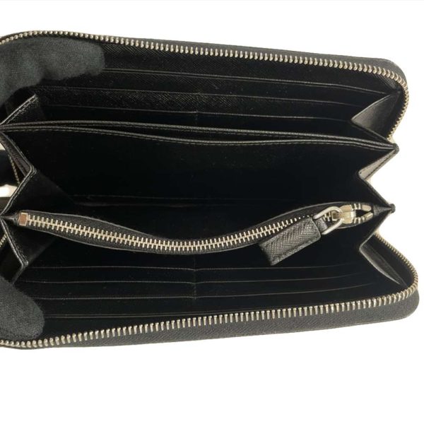 9462885 13 Prada Saffiano Long Wallet Black