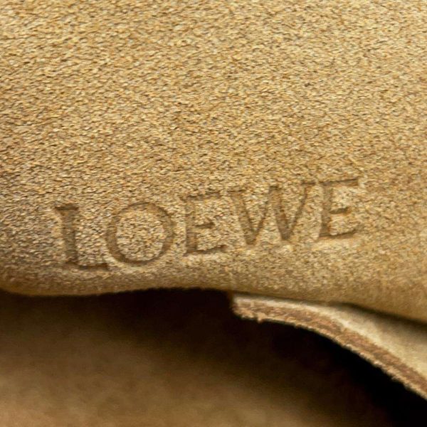 9463356 16 LOEWE Anagram Suede Handbag Black