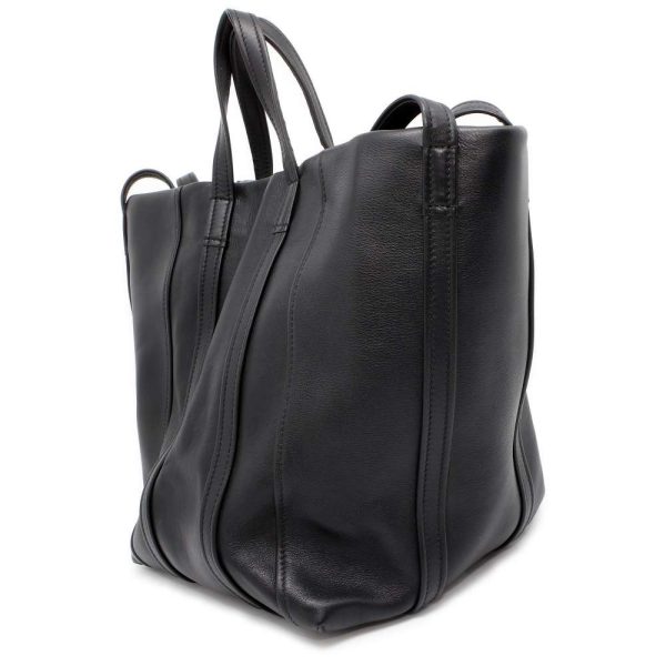 9463448 03 Balenciaga Laundry Hippo S Tote Bag Black