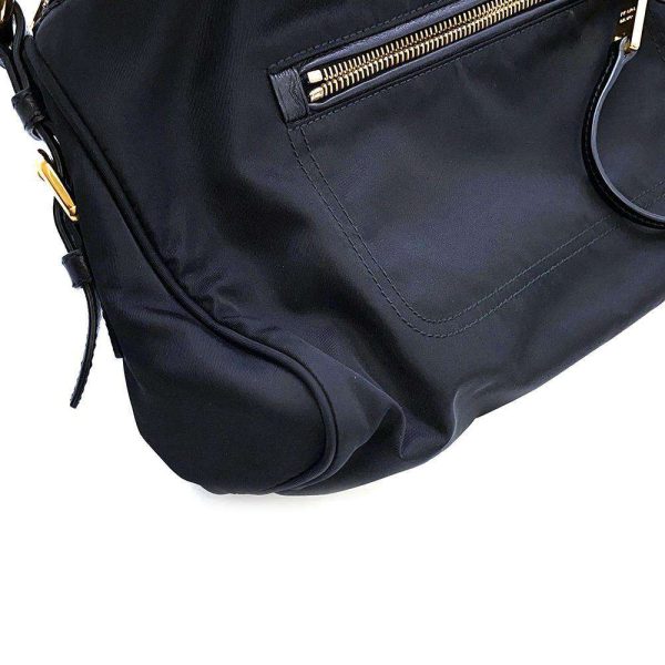 9463769 06 Prada Nylon Shoulder Bag Black