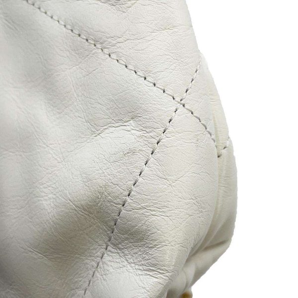 9464100 08 CHANEL Chain Shoulder Bag 22 Mini Calfskin AS3980 Bag White