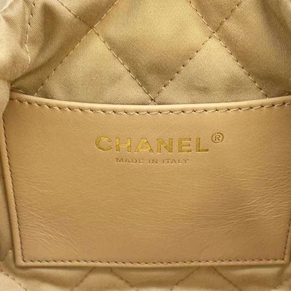 9464100 12 CHANEL Chain Shoulder Bag 22 Mini Calfskin AS3980 Bag White