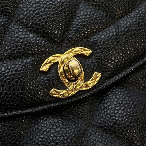 9464285 13 CHANEL Chain Shoulder Bag Matelasse Diana Coco Mark Caviar Skin Black