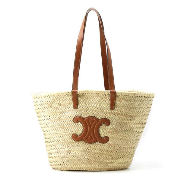 9464377 01 Celine Triomphe Basket Bag Raffia