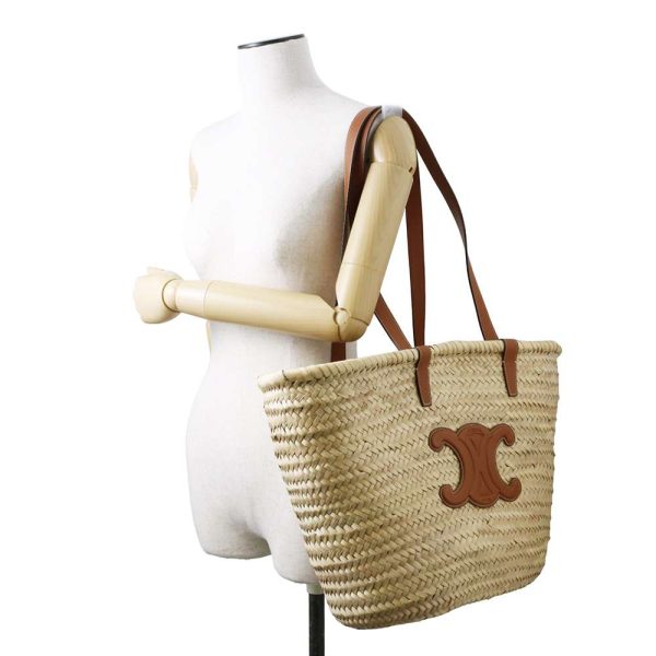 9464377 04 Celine Triomphe Basket Bag Raffia