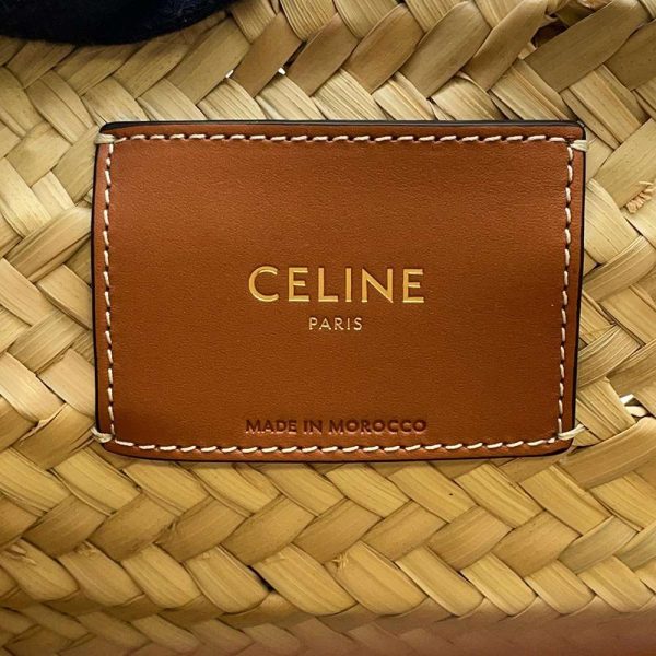 9464377 12 Celine Triomphe Basket Bag Raffia