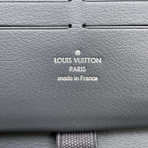 9464490 12 Louis Vuitton Long Wallet Eclipse Ostrich Crocodile Zippy Black