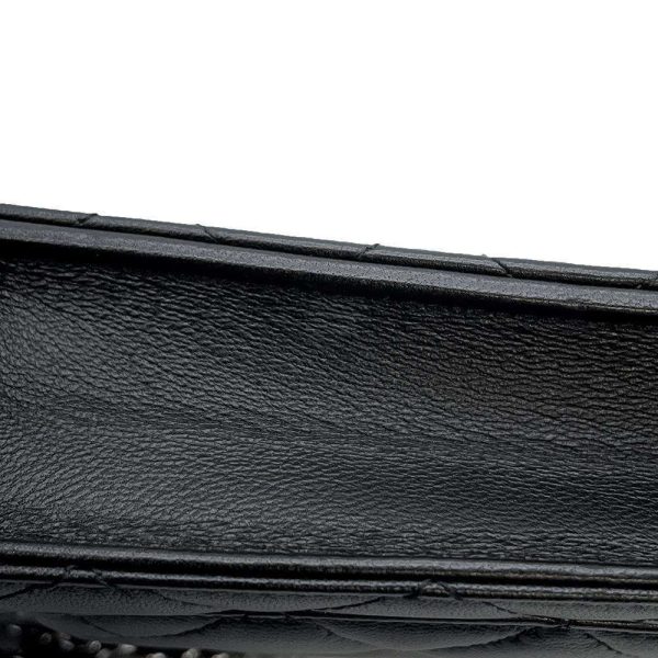 9464681 07 CHANEL Matelasse Lambskin Chain Wallet Black